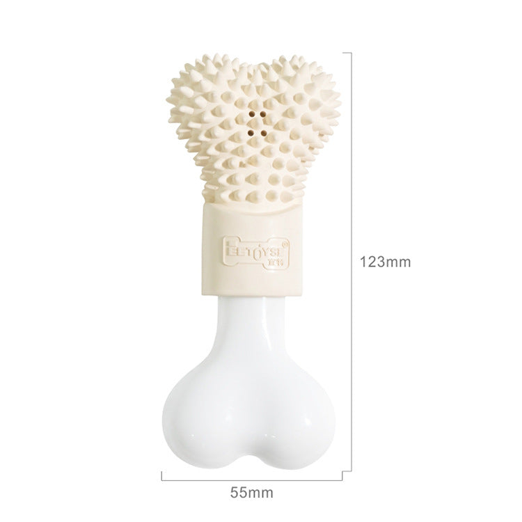 HKM-3255613 Durable Nylon and Rubber Chew Toy for Dogs - Burr Bone Design