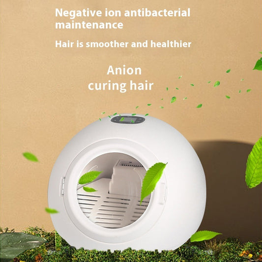 HKM-3256253 Automatic Pet Hair Dryer - 1000W Drying Oven for Cats, Round White Design