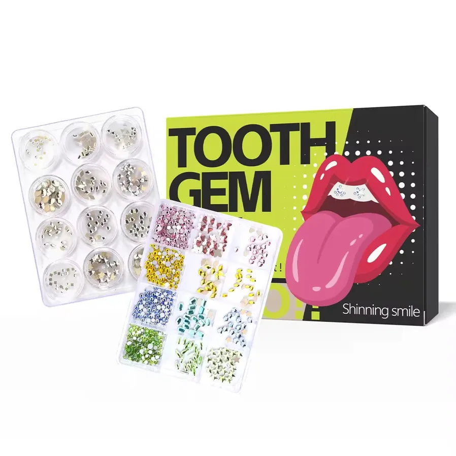 HKM-325651 Charming Dental Teeth Gems - Crystal Tooth Ornaments for a Stylish Smile