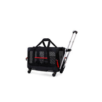 HKM-3257021 Pet Trolley Bag Carry Case for Vehicle Transport - Breathable Polyester, Solid Colors