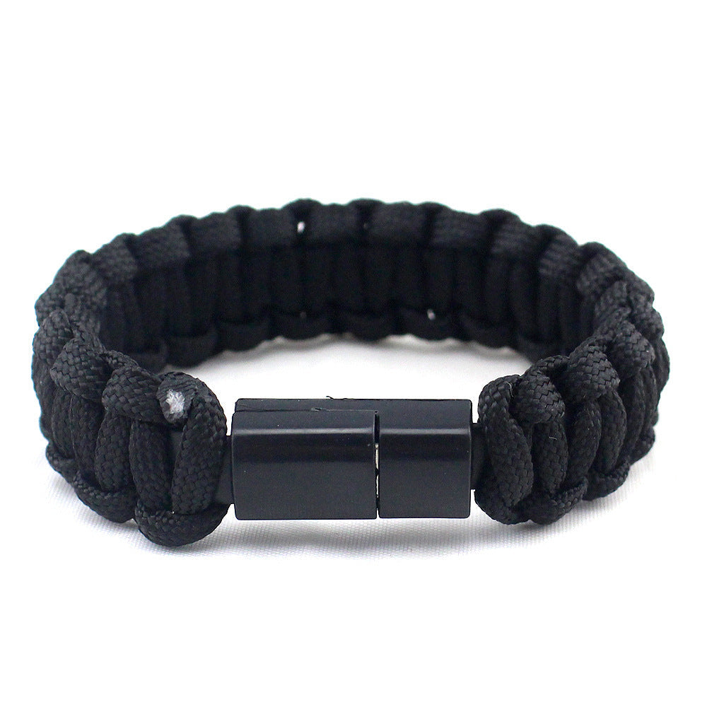 HKM-325715 Nylon Woven Fast Charge Data Cable for Mobile Phones - Unisex U-Shaped Design