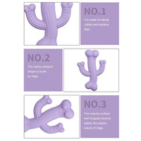 HKM-3258045 Ultra Durable Cactus Dog Chew Toy for Puppies, Medium & Large Dogs - Interactive and Nearly Indestructible Design
