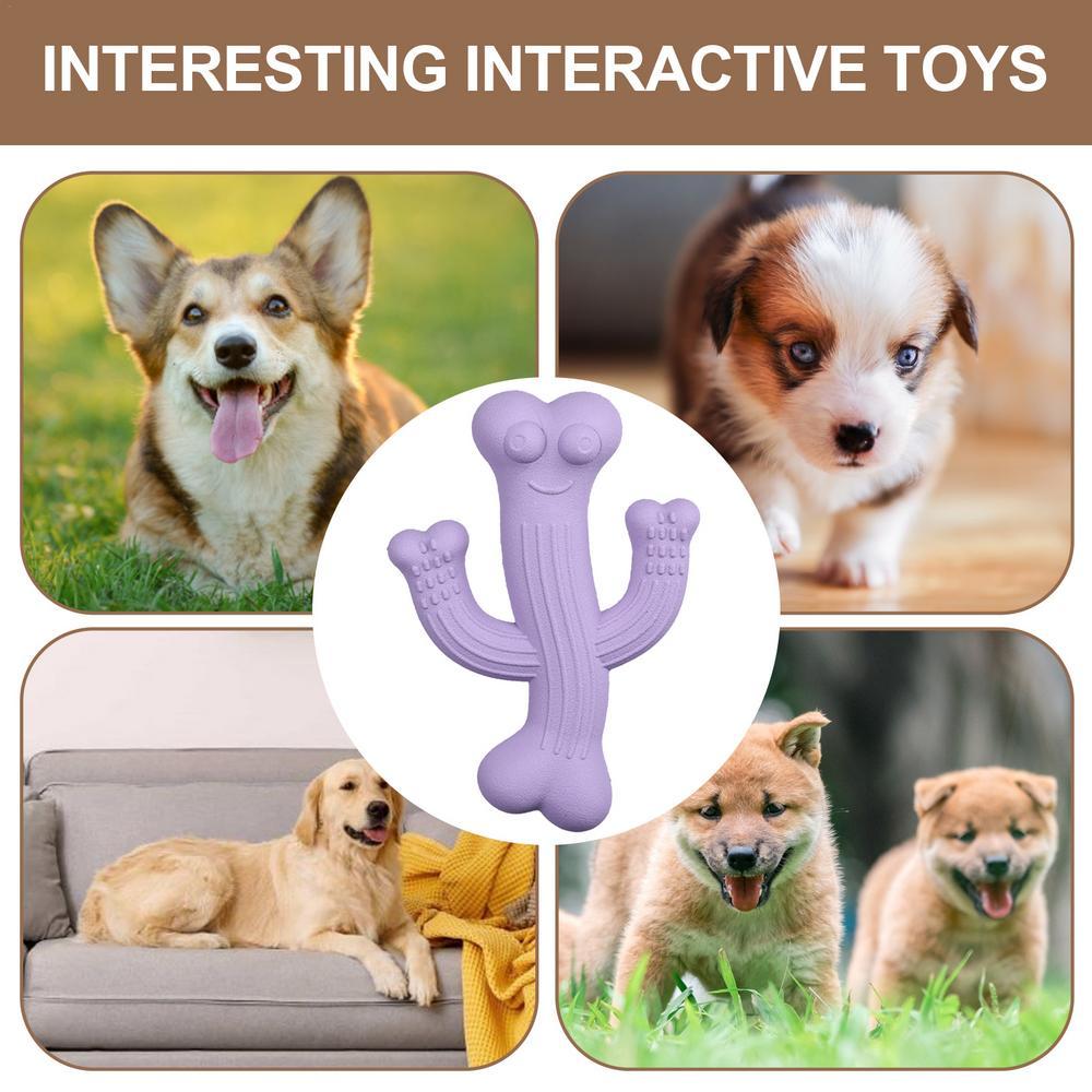 HKM-3258045 Ultra Durable Cactus Dog Chew Toy for Puppies, Medium & Large Dogs - Interactive and Nearly Indestructible Design