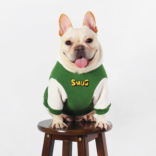 HKM-325843 Cozy Green Pet Clothing for Autumn and Winter - Cotton, Sizes L-4XL