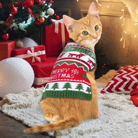 HKM-3258557 Cozy Striped Turtleneck Dog Sweater with Snowflake Design in Green and Blue