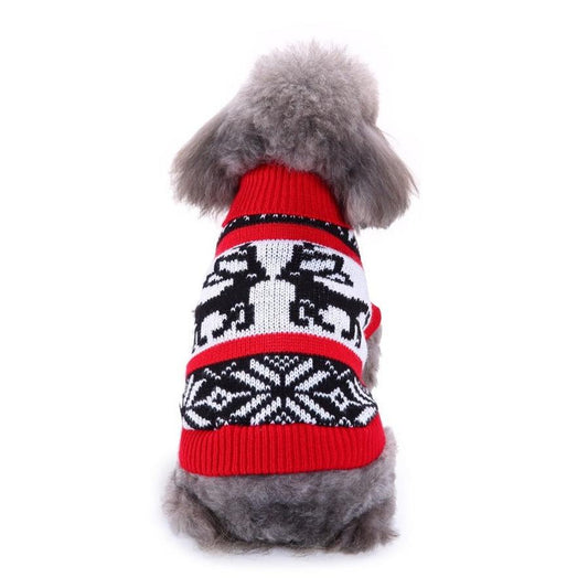 HKM-325907 Cozy Wool Pet Sweater for Autumn and Winter - Stylish England Design