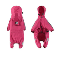 HKM-3260221 Four-Legged Waterproof Raincoat for Small Dogs and Cats, Stylish Pet Outing Clothing