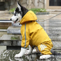 HKM-3260221 Four-Legged Waterproof Raincoat for Small Dogs and Cats, Stylish Pet Outing Clothing