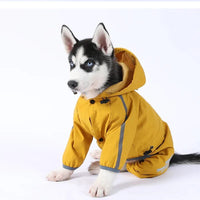 HKM-3260221 Four-Legged Waterproof Raincoat for Small Dogs and Cats, Stylish Pet Outing Clothing
