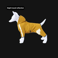 HKM-3260221 Four-Legged Waterproof Raincoat for Small Dogs and Cats, Stylish Pet Outing Clothing