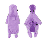 HKM-3260221 Four-Legged Waterproof Raincoat for Small Dogs and Cats, Stylish Pet Outing Clothing