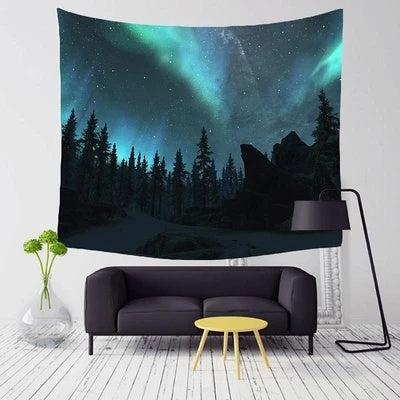 HKM-326035 Geometric Abstract Plush Fabric Tapestry for Home Decor - European Classical Style, Rectangle Shape