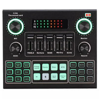 HKM-326227 V9 Sound Card Audio Interface for Live Streaming and Podcasting on Phone and PC