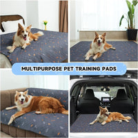 HKM-3262397 Machine Washable Non-Slip Dog Training Urine Pad - Breathable & Absorbent, Dark Gray Leaves Design