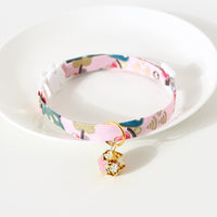 HKM-3262525 Adjustable Flower Pattern Pet Collar with Hollow Bell in Multiple Colors