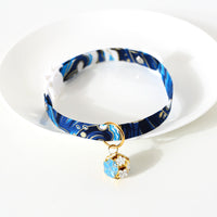 HKM-3262525 Adjustable Flower Pattern Pet Collar with Hollow Bell in Multiple Colors