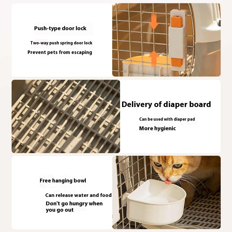 HKM-3264189 Portable Multi-Purpose Cat Flight Case for Travel with Skylight Option