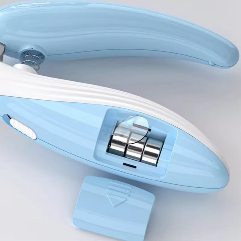 HKM-3264317 Labor-Saving Nail Clippers with LED Light for Dogs and Cats - Precision Trim Scissors with Safety Lock and Anti-Splash Design