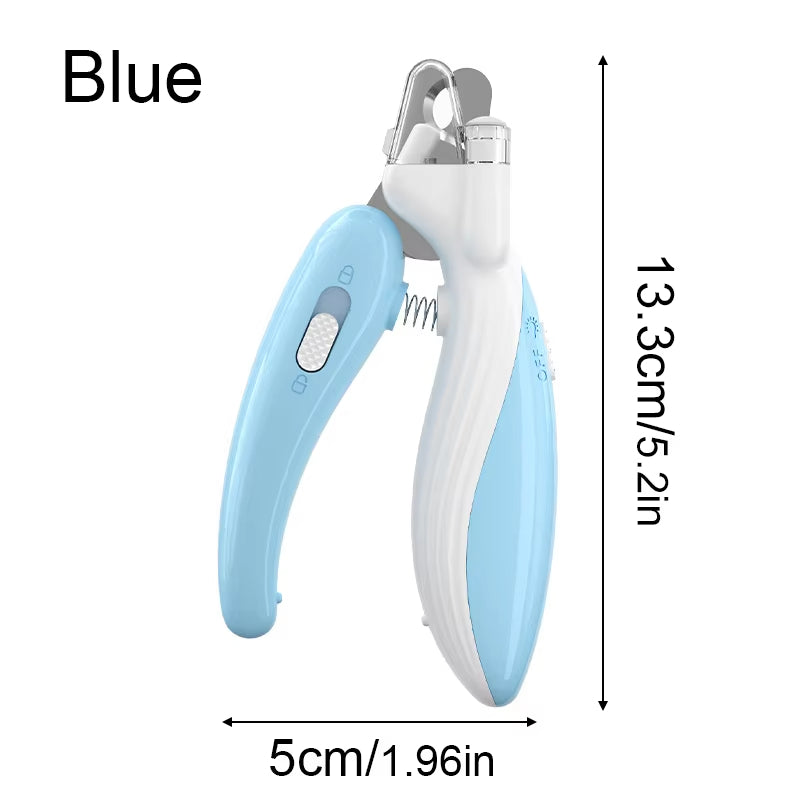 HKM-3264317 Labor-Saving Nail Clippers with LED Light for Dogs and Cats - Precision Trim Scissors with Safety Lock and Anti-Splash Design