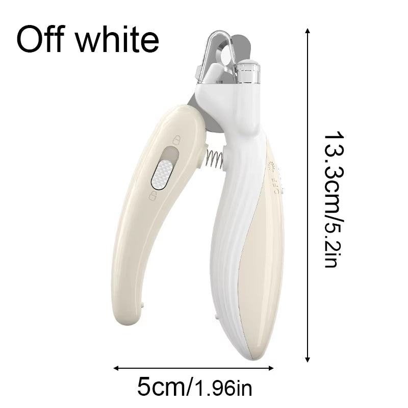HKM-3264317 Labor-Saving Nail Clippers with LED Light for Dogs and Cats - Precision Trim Scissors with Safety Lock and Anti-Splash Design