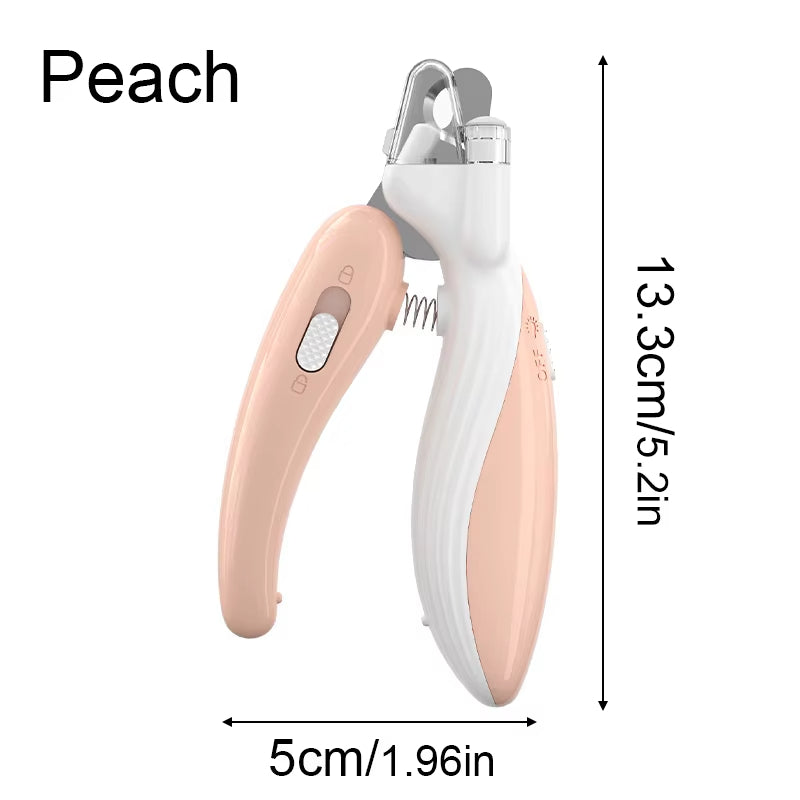 HKM-3264317 Labor-Saving Nail Clippers with LED Light for Dogs and Cats - Precision Trim Scissors with Safety Lock and Anti-Splash Design