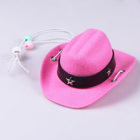 HKM-3264701 Pet Cowboy Costume Set with Hat and Bandana for Cats and Kittens, Ideal for Halloween and Cosplay Events