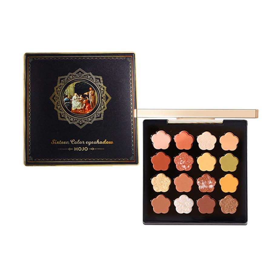 HKM-326547 16-Color Eyeshadow Palette with Matte, Shimmer, and Glitter Finishes