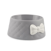 HKM-3266493 Bow Shaped Cat and Dog Bowl - Made of Durable PP Plastic in Pink, Green, and Grey