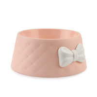 HKM-3266493 Bow Shaped Cat and Dog Bowl - Made of Durable PP Plastic in Pink, Green, and Grey