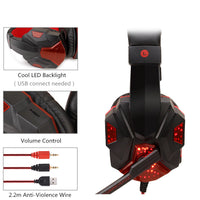 HKM-326675 Wired PS4 Gaming Headset with Light-Up Feature and Tanned Leather Earmuffs
