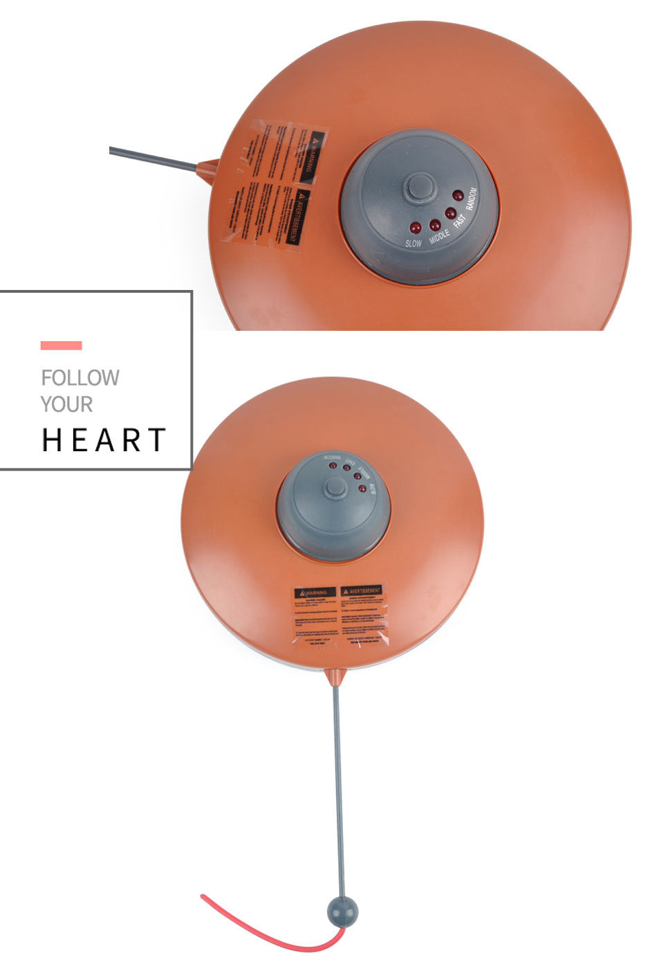 HKM-3267133 Four-Speed Electric Amusement Plate for Cats with Rotating Toy and Adjustable Speed