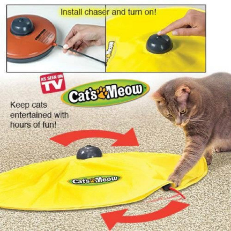 HKM-3267133 Four-Speed Electric Amusement Plate for Cats with Rotating Toy and Adjustable Speed