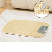 HKM-3268157 Summer Universal Cold Mat for Cats and Dogs - Woven Pet Nest, Multiple Sizes Available in Beige, Gray, and Brown