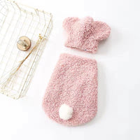 HKM-3268669 Stylish Two-Legged Cotton Dress for Dogs - Available in Gray, Yellow, Pink