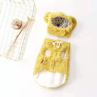 HKM-3268669 Stylish Two-Legged Cotton Dress for Dogs - Available in Gray, Yellow, Pink