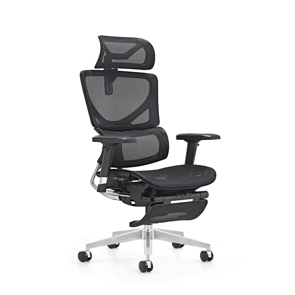 HKM-326931 Ergonomic High Back Mesh Office Chair with Adjustable Footrest and 3D Armrests