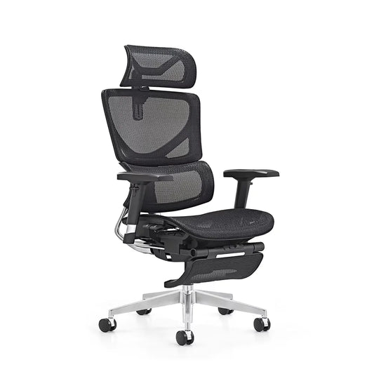 HKM-326931 Ergonomic High Back Mesh Office Chair with Adjustable Footrest and 3D Armrests