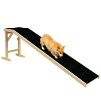 HKM-3269565 Pet Ramp for Dogs and Cats with Non-Slip Carpet and Easy Top Platform, Durable Pine Wood, Ideal for Pets up to 77 lbs