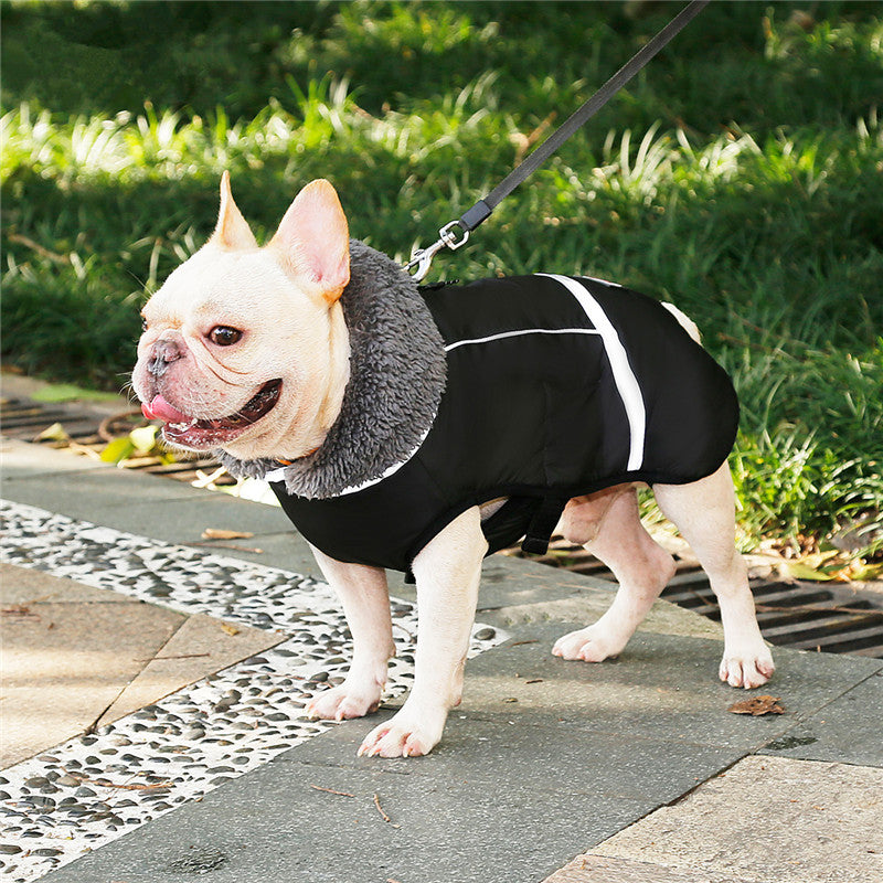 HKM-3270461 Thick Warm Dog Vest - Waterproof, Reflective, Adjustable for Small to Large Breeds
