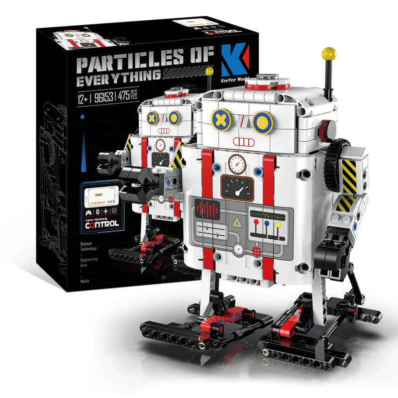 HKM-327059 Intelligent 3D Walking Robot Assembly Kit - Educational Remote Control STEM Building Block Toy for Ages 6+