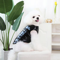 HKM-3270717 Thickened Cotton Four-Legged Dog Outfit for Winter - Casual Style in Black and Silver