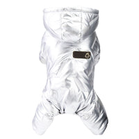 HKM-3270717 Thickened Cotton Four-Legged Dog Outfit for Winter - Casual Style in Black and Silver