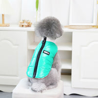 HKM-3270717 Thickened Cotton Four-Legged Dog Outfit for Winter - Casual Style in Black and Silver