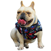 HKM-3271869 Trendy Casual Punk Vest for Dogs in Black and White, Available in Multiple Sizes