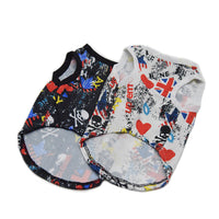 HKM-3271869 Trendy Casual Punk Vest for Dogs in Black and White, Available in Multiple Sizes