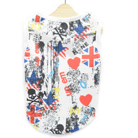 HKM-3271869 Trendy Casual Punk Vest for Dogs in Black and White, Available in Multiple Sizes