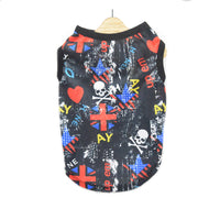 HKM-3271869 Trendy Casual Punk Vest for Dogs in Black and White, Available in Multiple Sizes
