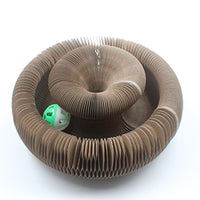HKM-3272253 Corrugated Brown Cat Scratch Board - Durable, Shape-Changing Design for Pet Play