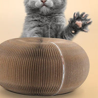 HKM-3272253 Corrugated Brown Cat Scratch Board - Durable, Shape-Changing Design for Pet Play