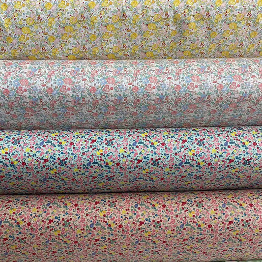 HKM-327315 Eco-Friendly Twill Cotton Fabric with Botanical Print for Children's Apparel and Home Décor